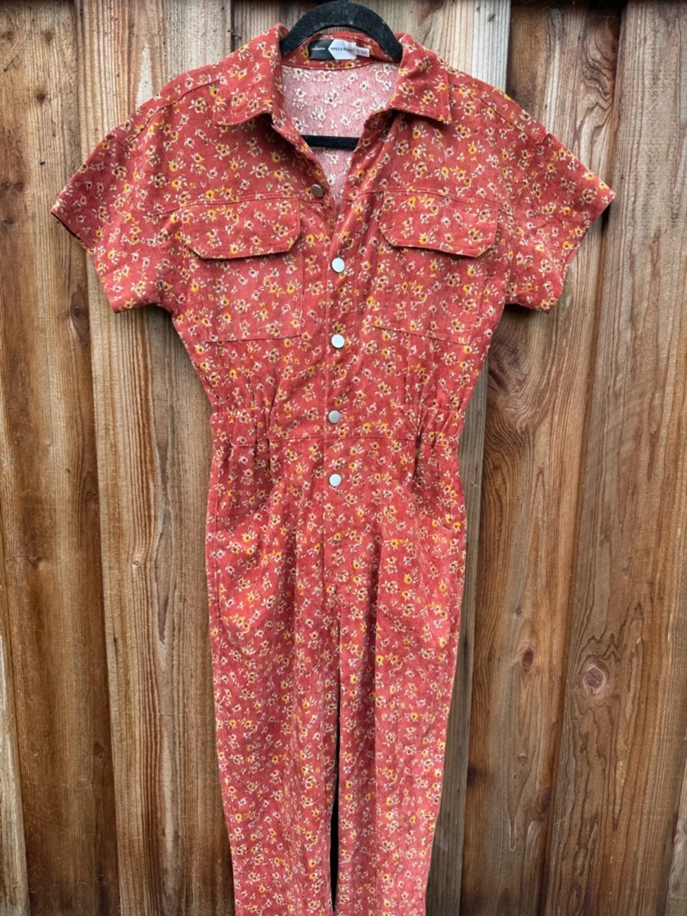 Piper & Scoot Floral Button-Front Jumpsuit - Picture 1 of 5